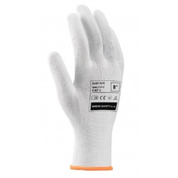 Rękawice-robocze-białe-z-przędzy-bawełnianej-z-dodatkiem-nylonu-mikronakropienie-PCV - ARDON-BUDY-EVO