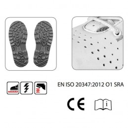 Sandały-robocze-białe-mikrofibra-detale - CXS-WHITE-PINE-O1-ESD