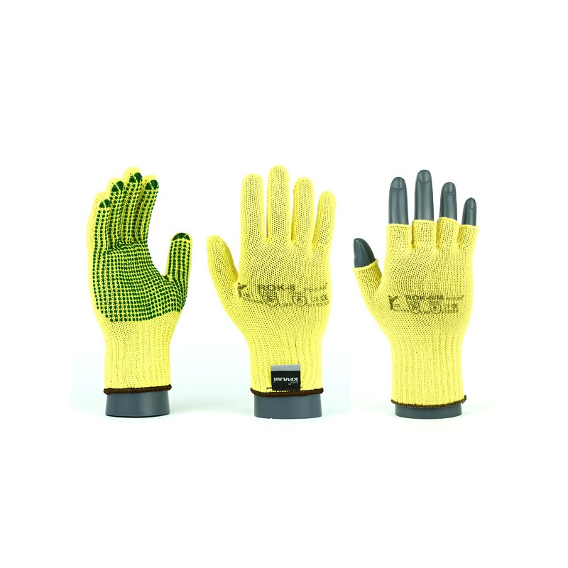 Rękawice-ochronne-kevlarowe-termoodporne-przeciwprzecięciowe-nakropione-PVC - JS-GLOVES-ROKV
